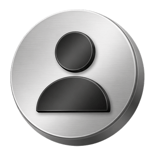 Avatar de usuario en 3D color plata ubicado como elemento decorativo en la sección de preguntas frecuentes